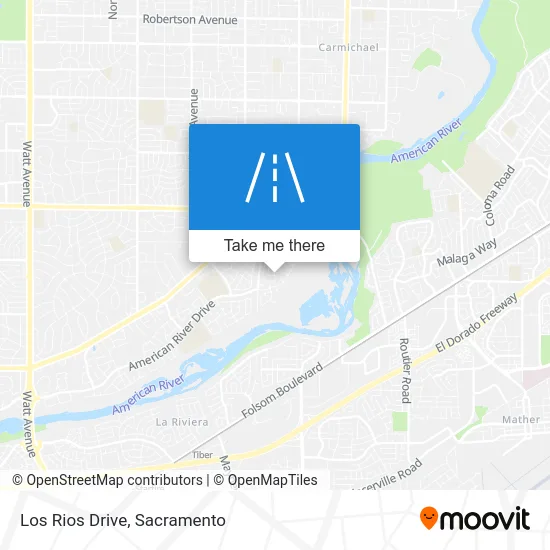 Los Rios Drive map