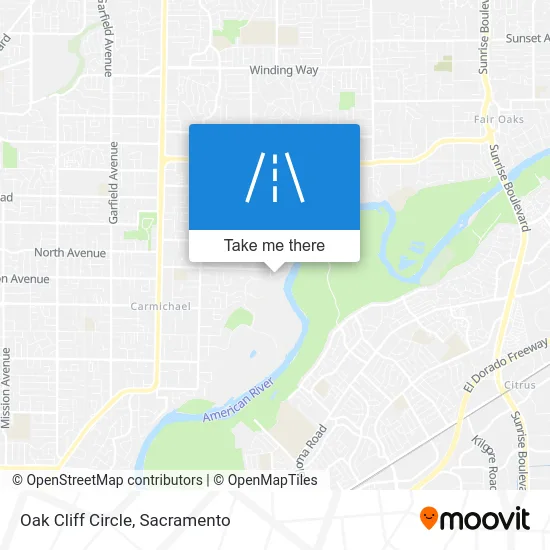 Oak Cliff Circle map