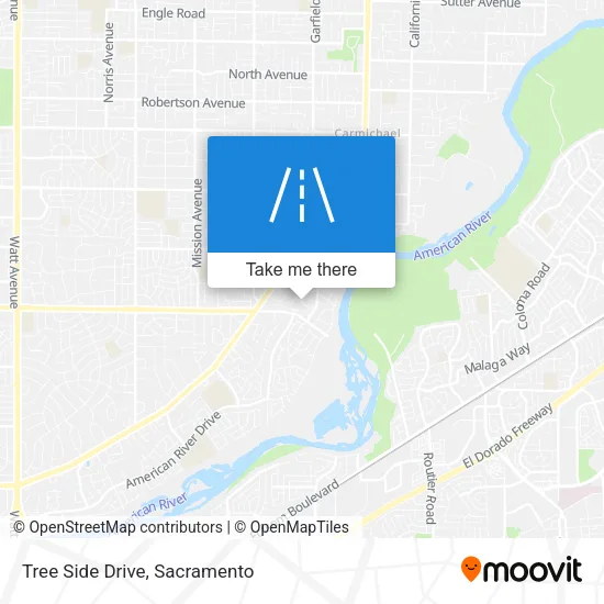Tree Side Drive map