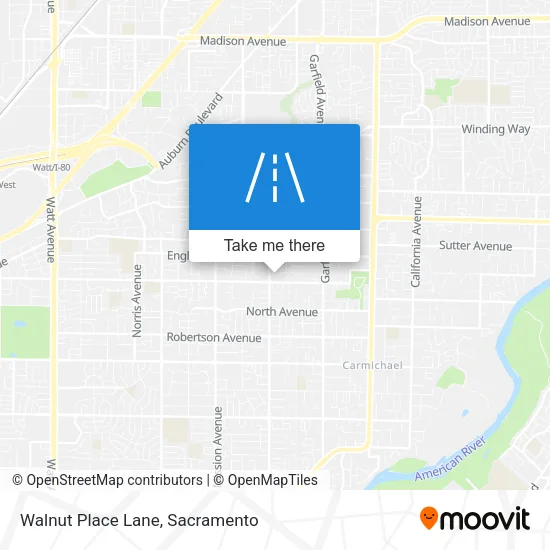 Walnut Place Lane map