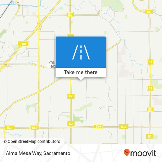 Alma Mesa Way map