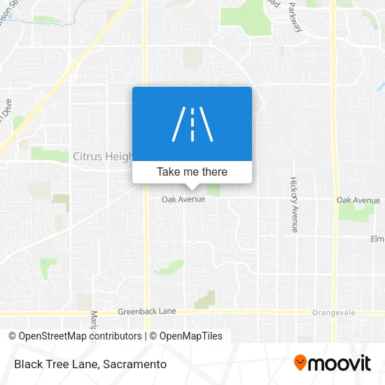 Black Tree Lane map