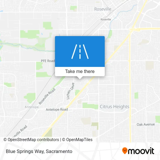 Mapa de Blue Springs Way