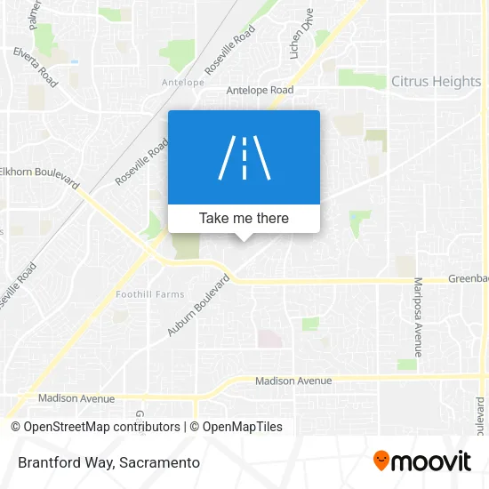 Brantford Way map