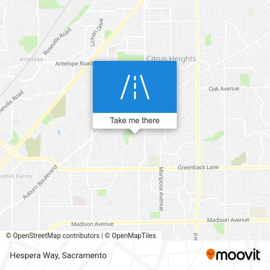 Hespera Way map