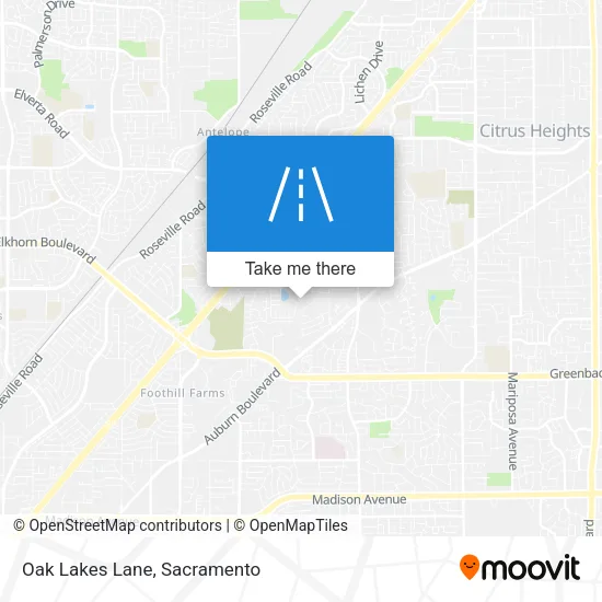 Mapa de Oak Lakes Lane