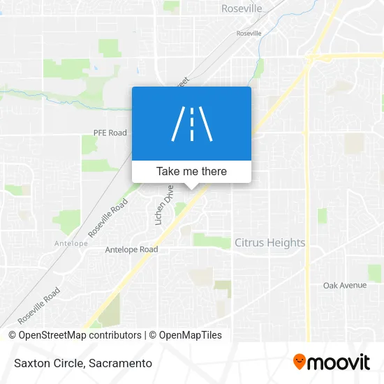 Mapa de Saxton Circle