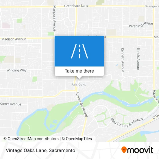 Vintage Oaks Lane map