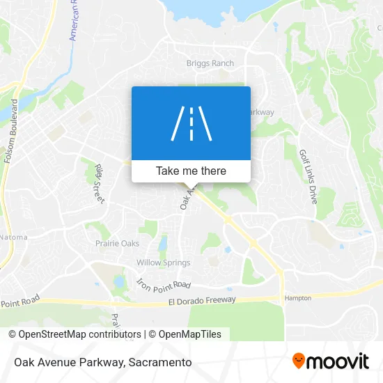 Mapa de Oak Avenue Parkway