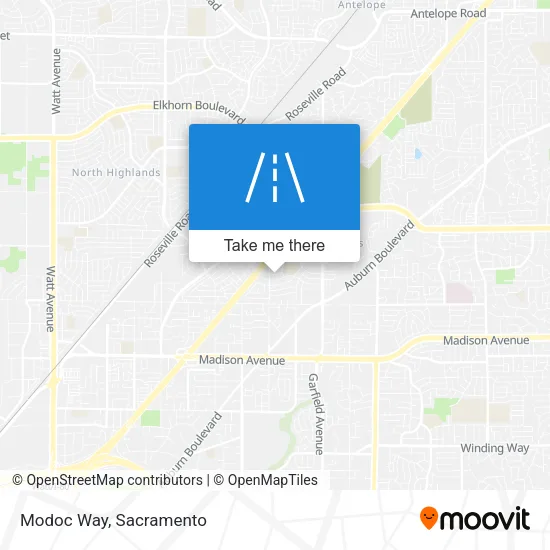 Modoc Way map