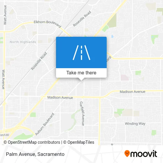 Palm Avenue map