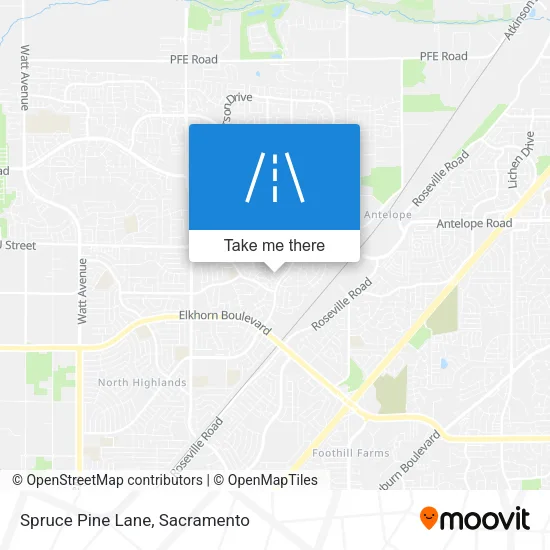 Spruce Pine Lane map