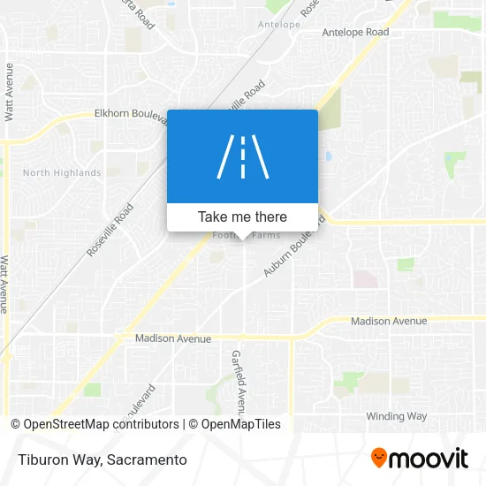 Tiburon Way map