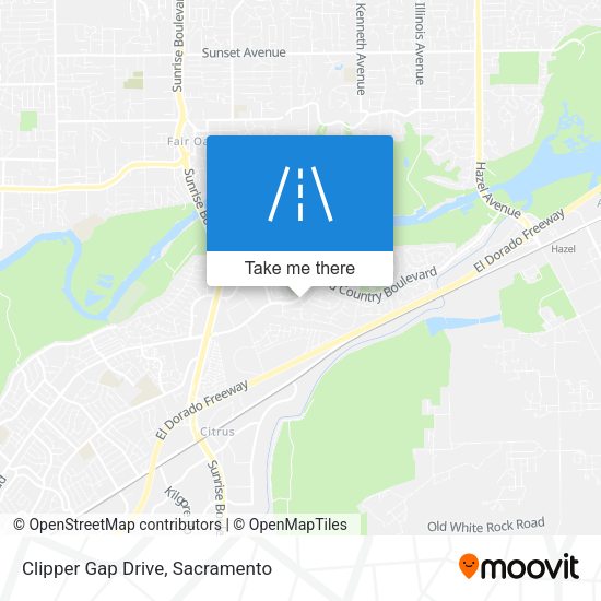 Clipper Gap Drive map