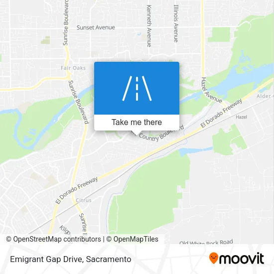 Emigrant Gap Drive map