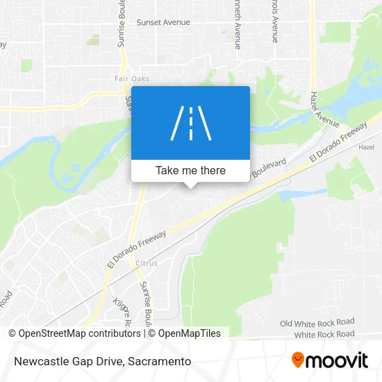 Newcastle Gap Drive map