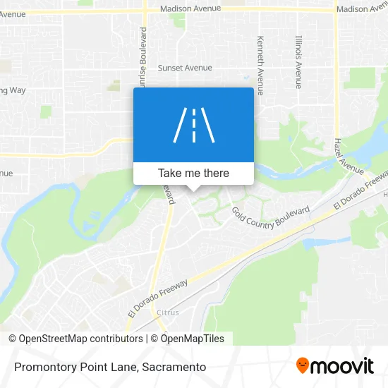 Mapa de Promontory Point Lane