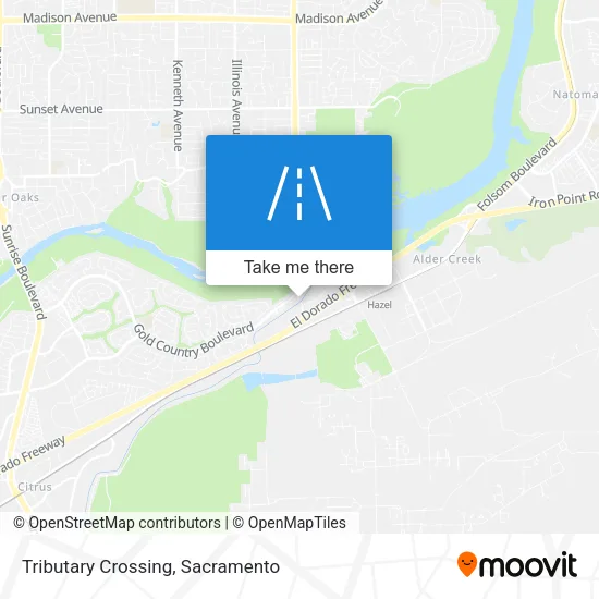 Tributary Crossing map