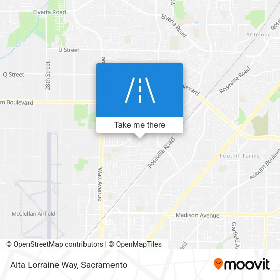 Alta Lorraine Way map