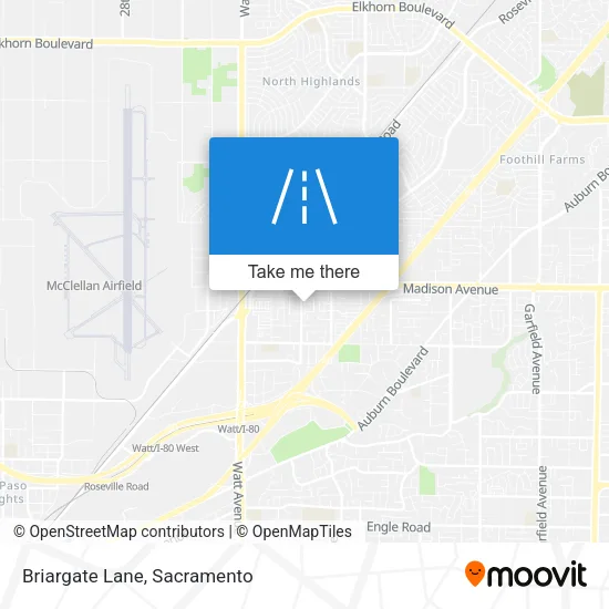 Briargate Lane map