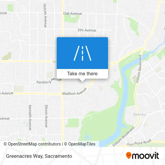 Greenacres Way map