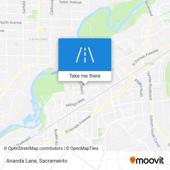 Ananda Lane map