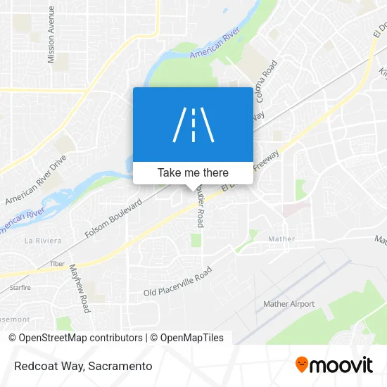 Redcoat Way map