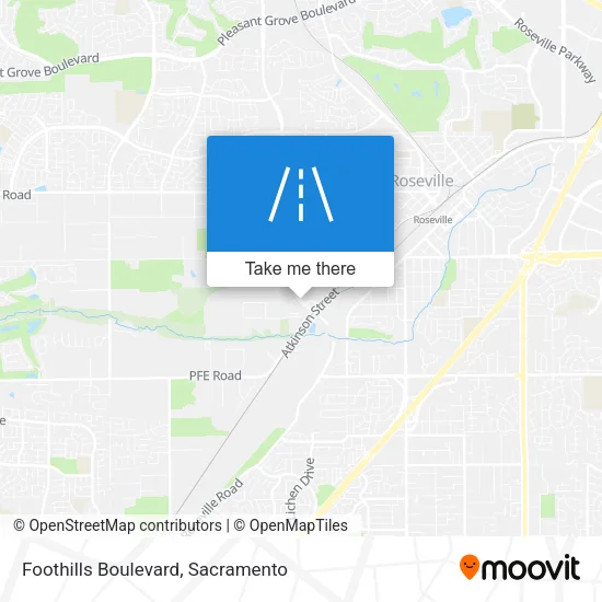 Mapa de Foothills Boulevard