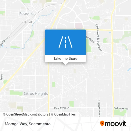 Moraga Way map