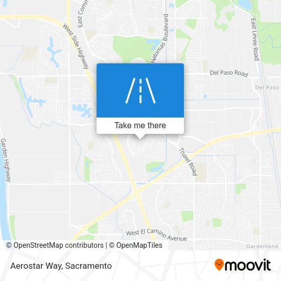 Aerostar Way map
