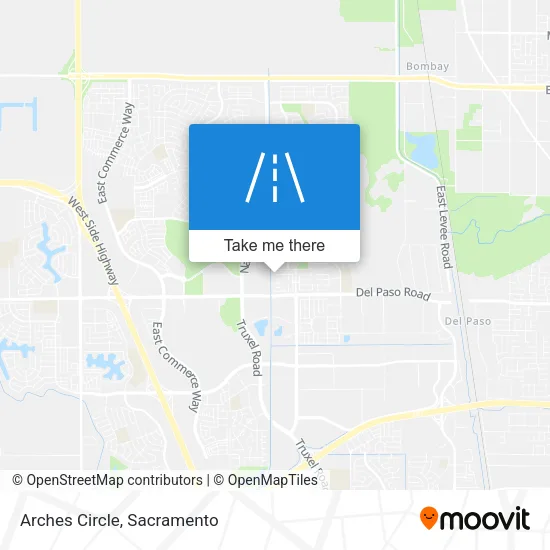 Mapa de Arches Circle