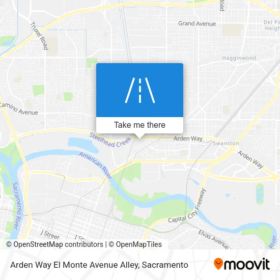 Arden Way El Monte Avenue Alley map