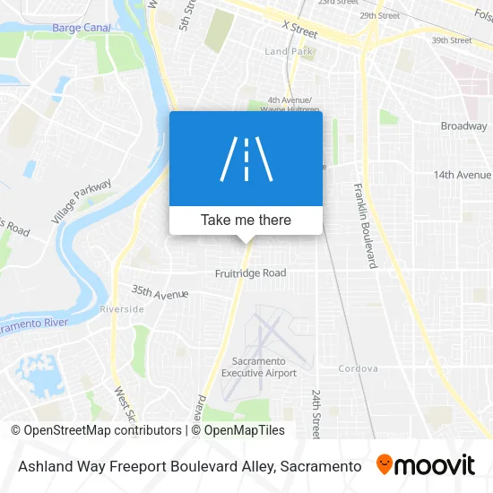 Ashland Way Freeport Boulevard Alley map
