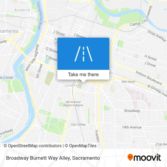Broadway Burnett Way Alley map
