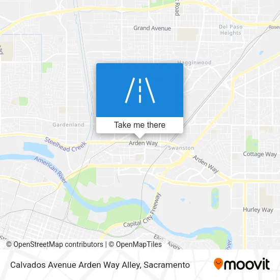Mapa de Calvados Avenue Arden Way Alley