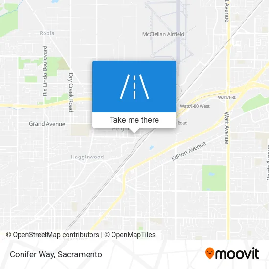 Conifer Way map