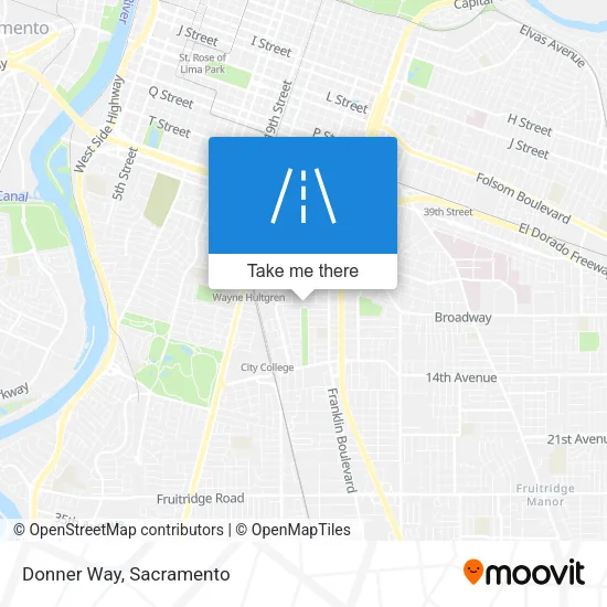 Mapa de Donner Way