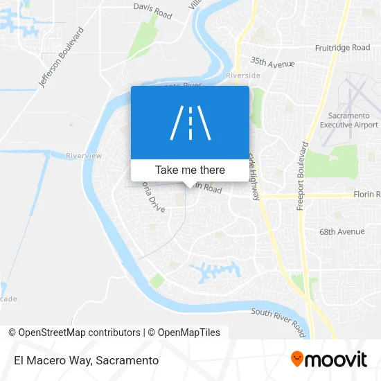Mapa de El Macero Way