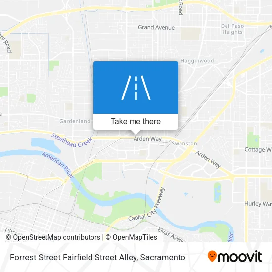 Mapa de Forrest Street Fairfield Street Alley