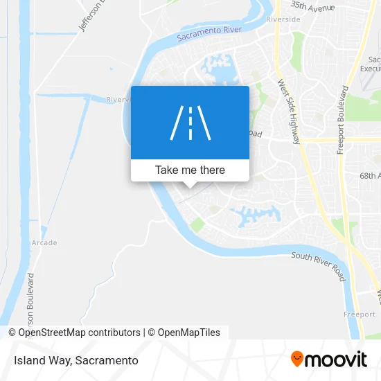 Island Way map