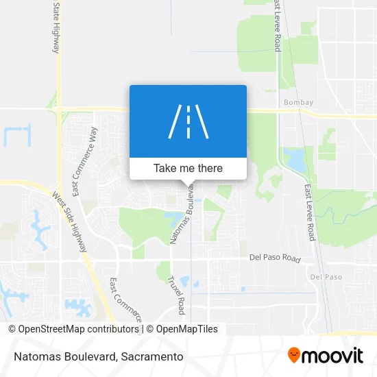 Mapa de Natomas Boulevard