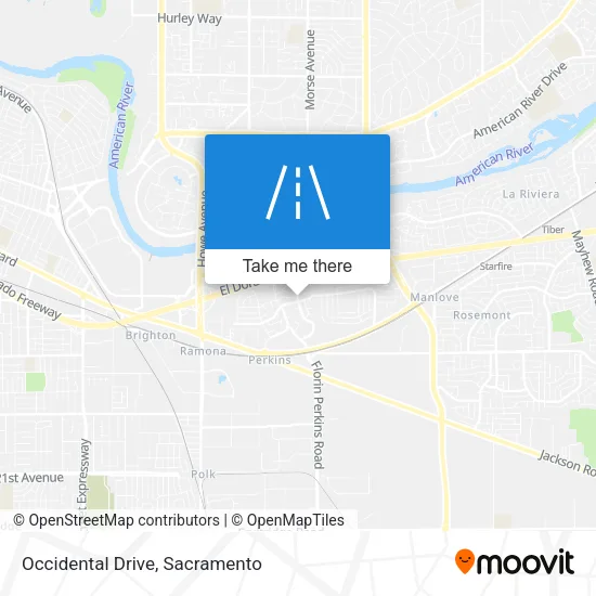 Mapa de Occidental Drive