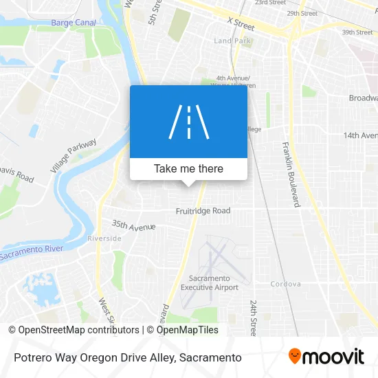 Mapa de Potrero Way Oregon Drive Alley