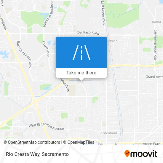 Rio Cresta Way map