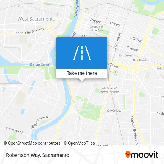 Robertson Way map