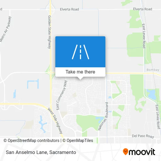 San Anselmo Lane map