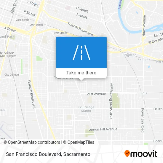 Mapa de San Francisco Boulevard