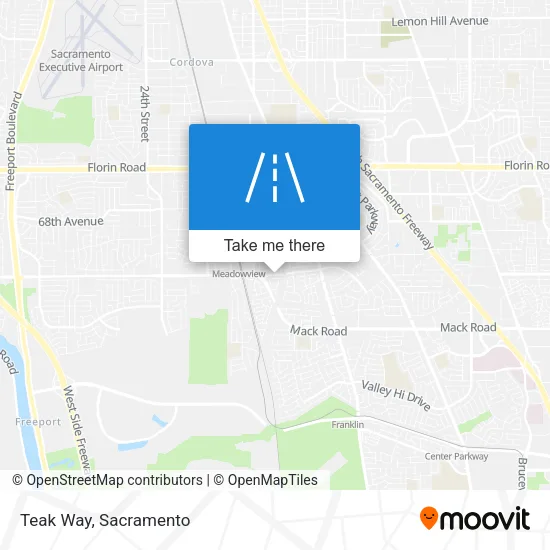 Teak Way map