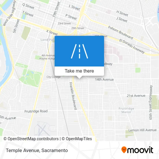 Temple Avenue map