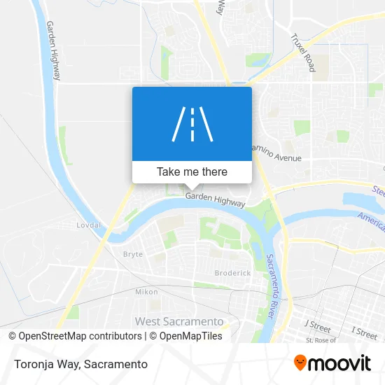Toronja Way map